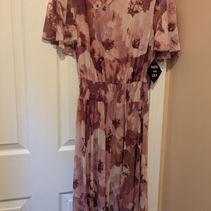 Kate & Lily Floral Maxi Dress in Pink